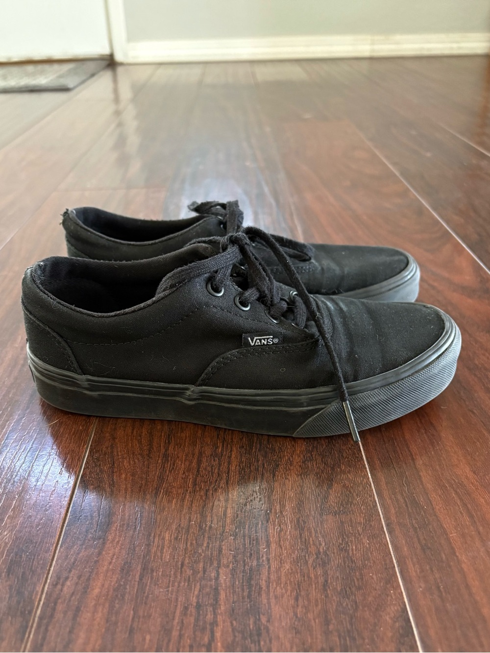 Vans Black Low-Top Canvas Sneakers